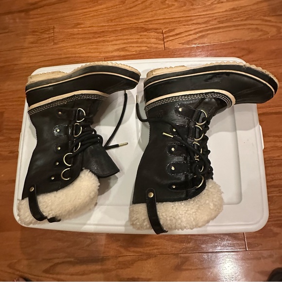 Sorel Joan Of Arctic Tall Boots Black Waterproof NL2392-010 Women's Size 8 US - Picture 12 of 16